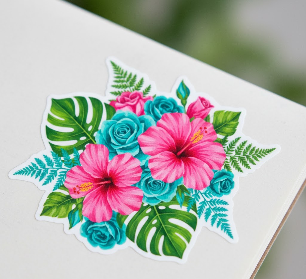 Floral sticker design