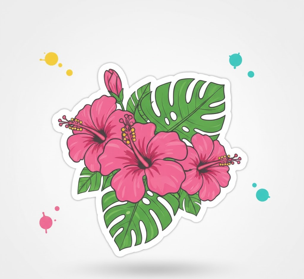 Leaf pattern sticker