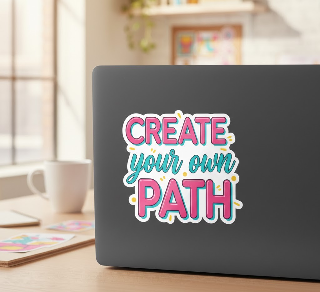 Motivational quote sticker